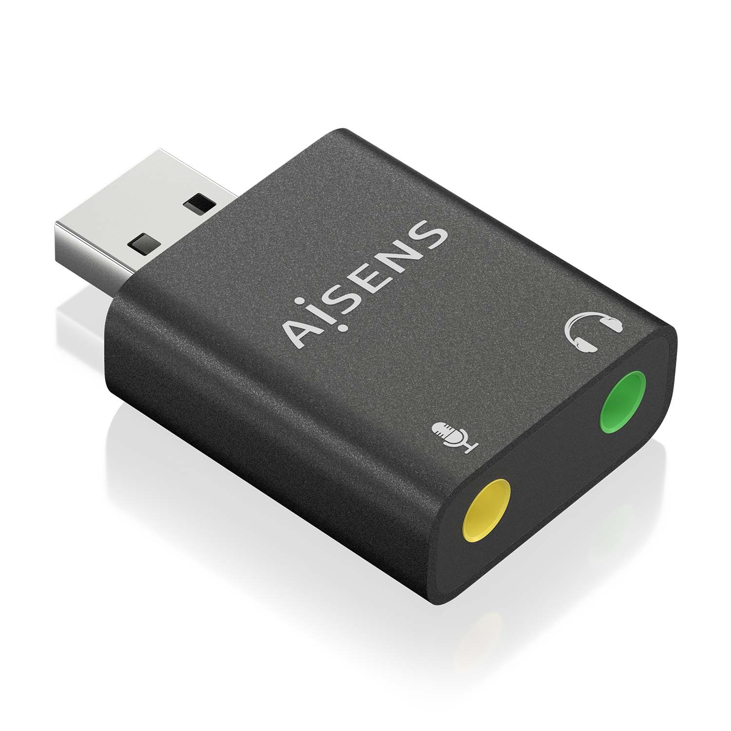 Placa de Som Aisens USB - Audio 48KHz Preto 2